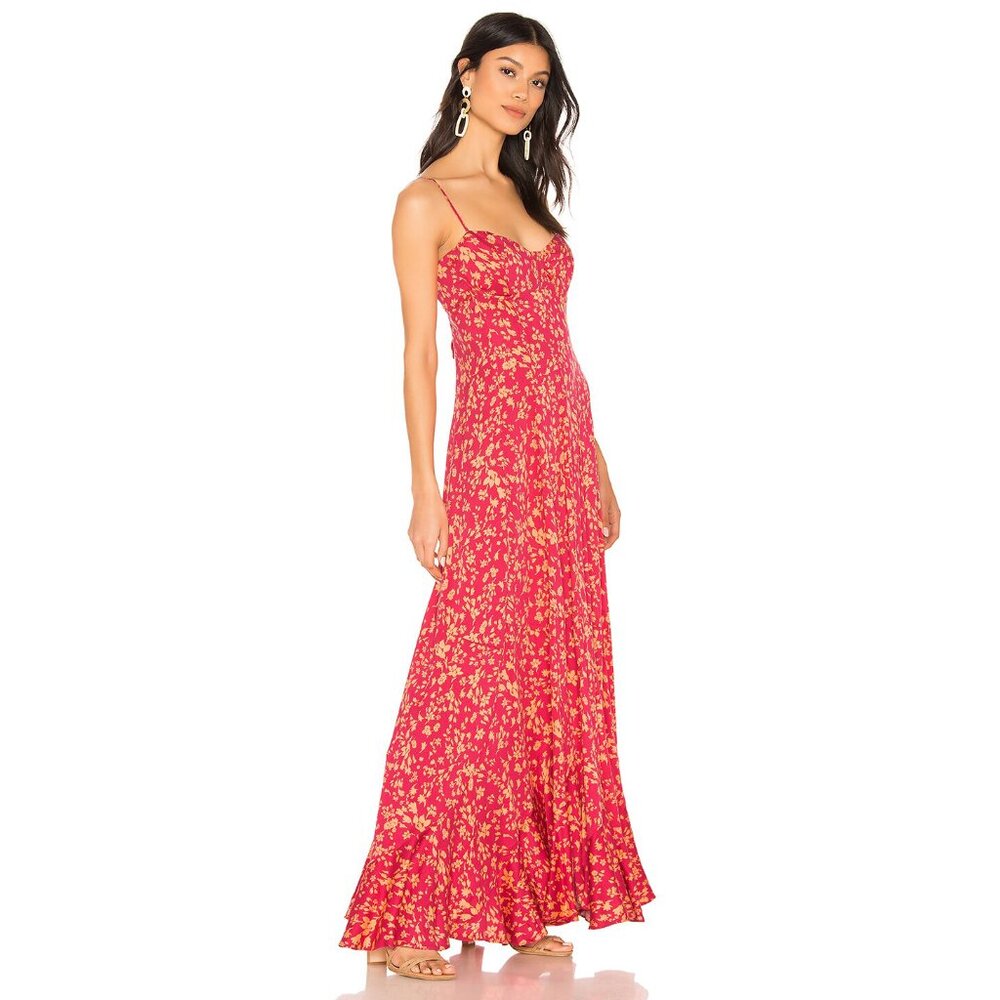 Free People Red Floral Maxi Dress